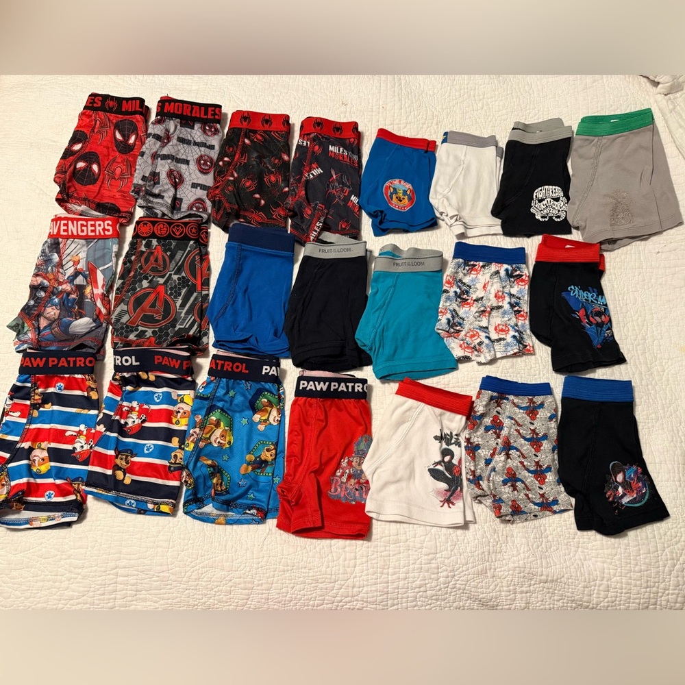 Big bundle of size 4 boys underwear